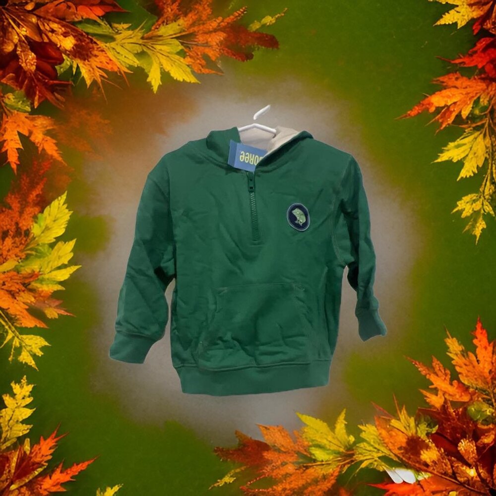 Gymboree NWT Frog Pond Green Zipper Hoodie Jacket 3- 6 mos